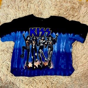 KISS CROP TOP BAND TEE